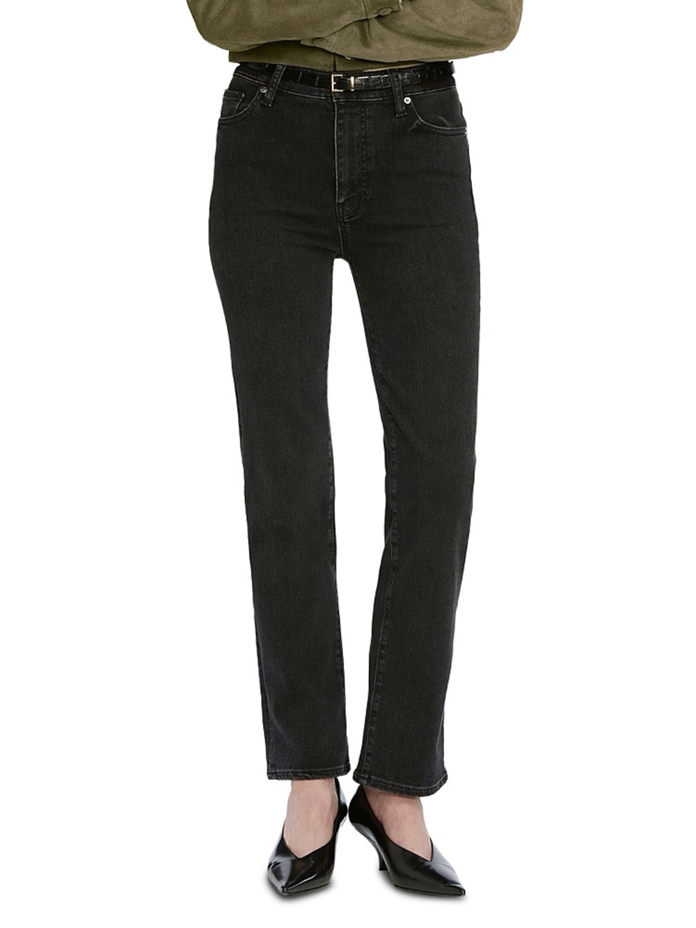 Frame Le Pixie Sleek Straight Jeans Meteor